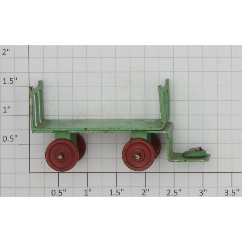 American Flyer 586-2 586-2 Metal Green Baggage Cart w/ Red Wheels w/o Porter
