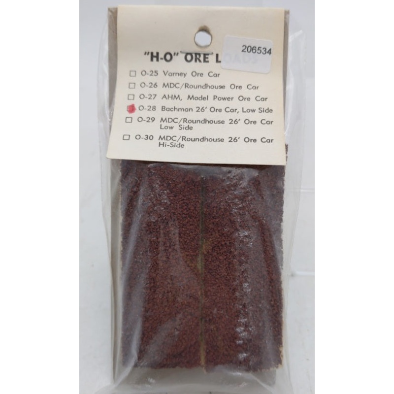 Blue Mountain O-28 Red Ore Loads Bachmann 26′ Ore Low Side (Pack of 2)