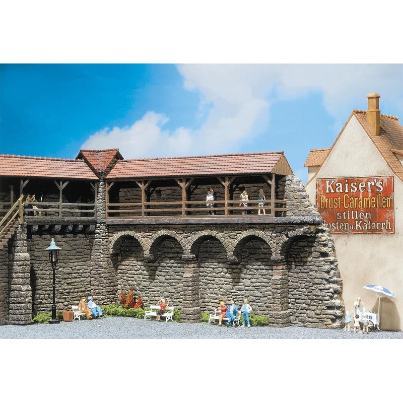 Faller 404 HO Scale Old Town Wall Model Plastic Building Kit