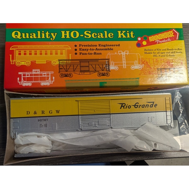 Roundhouse 1201 HO Scale  Denver & Rio Grande 50′ Box Car #92767 Kit