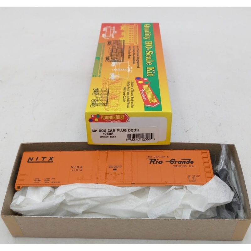 Roundhouse 12508 HO Denver & Rio Grande Western/NITX 50′ Plug Door Box Car Kit