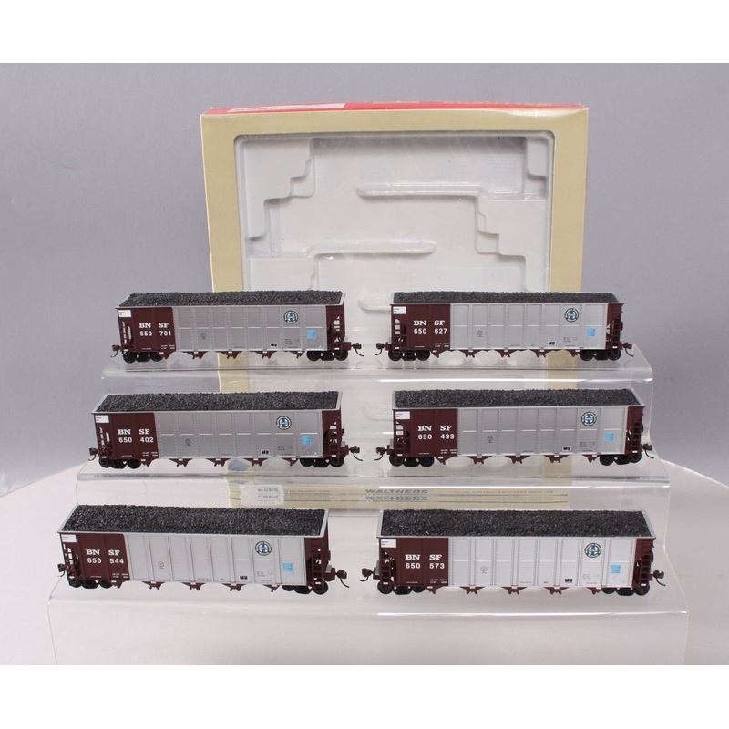 Walthers 932-7801 HO Scale BNSF RD4 Coal Hopper 6-Pack LN/Box
