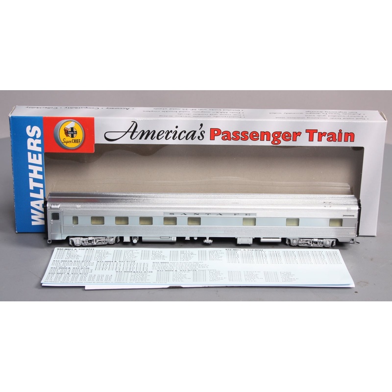 Walthers 932-9721 HO Scale Santa Fe Super Chief [Plated] Budd 10-6 Sleeper EX/Box