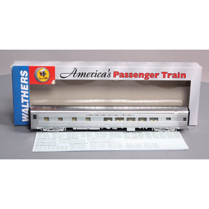 Walthers 932-9724 HO Scale Santa Fe Super Chief [Plated] P-S 29-Seat Dormitory- EX/Box