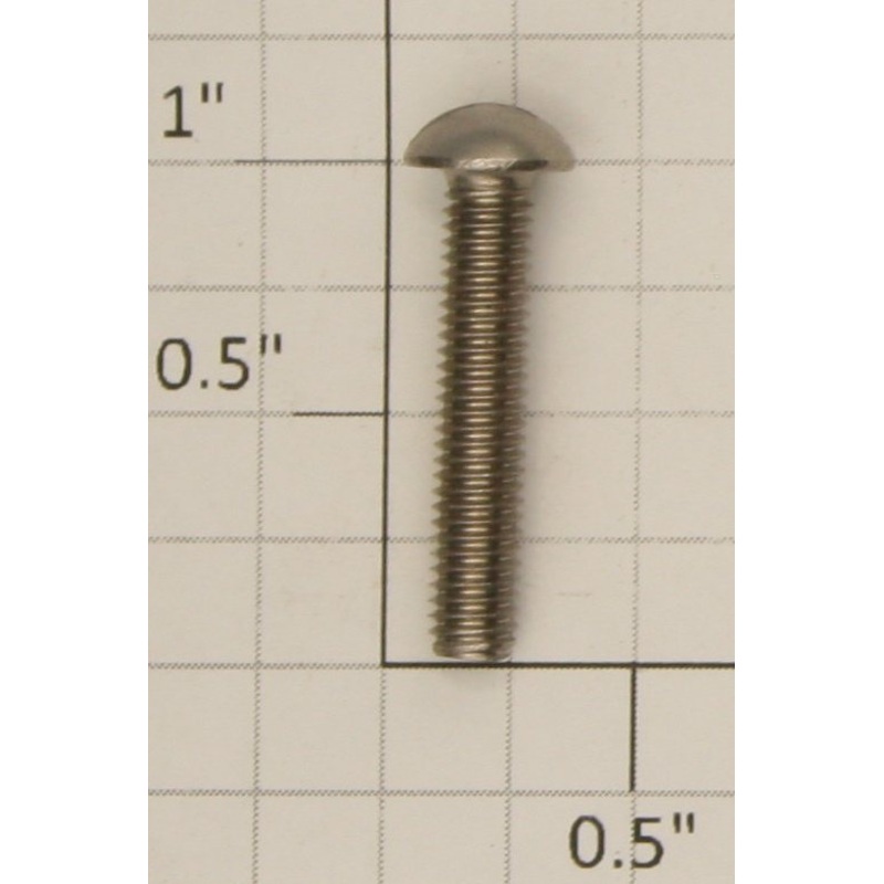 Acme 10-32 #10-32 x 1 Nickel Round Head Slotted Screw