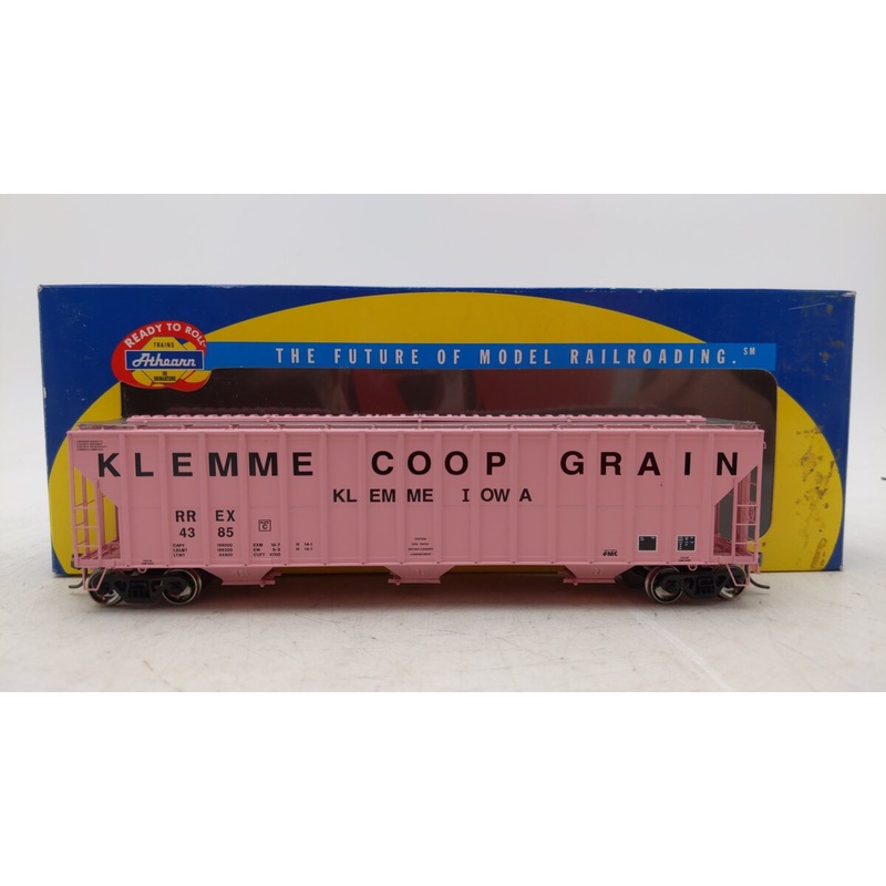 Athearn 73815 Ho RREX ~ Klemme Co-Op Grain 54′ Covered Hopper #4385 EX/Box