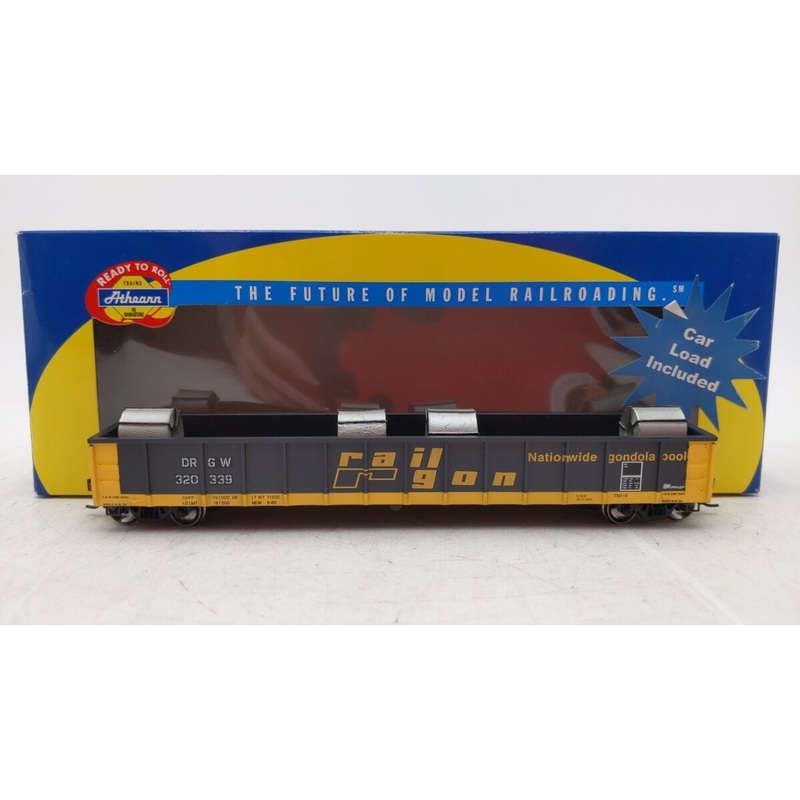 Athearn 92829 HO Rio Grande 52′ Mill Gondola w/Load #320339 EX/Box