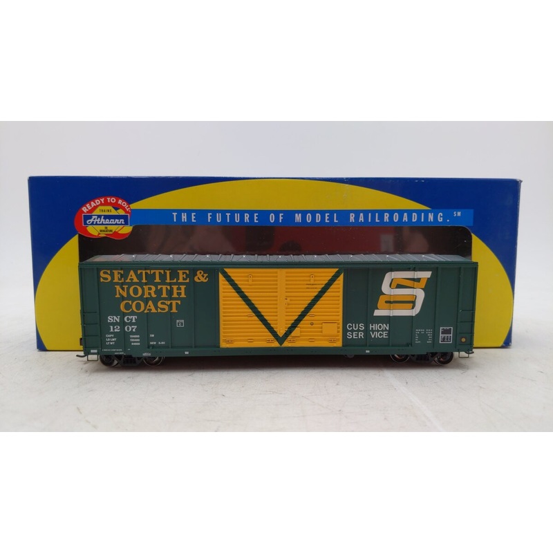 Athearn 92860 HO Seattle & North Coast 50′ FMC DD Boxcar #1207 EX/Box
