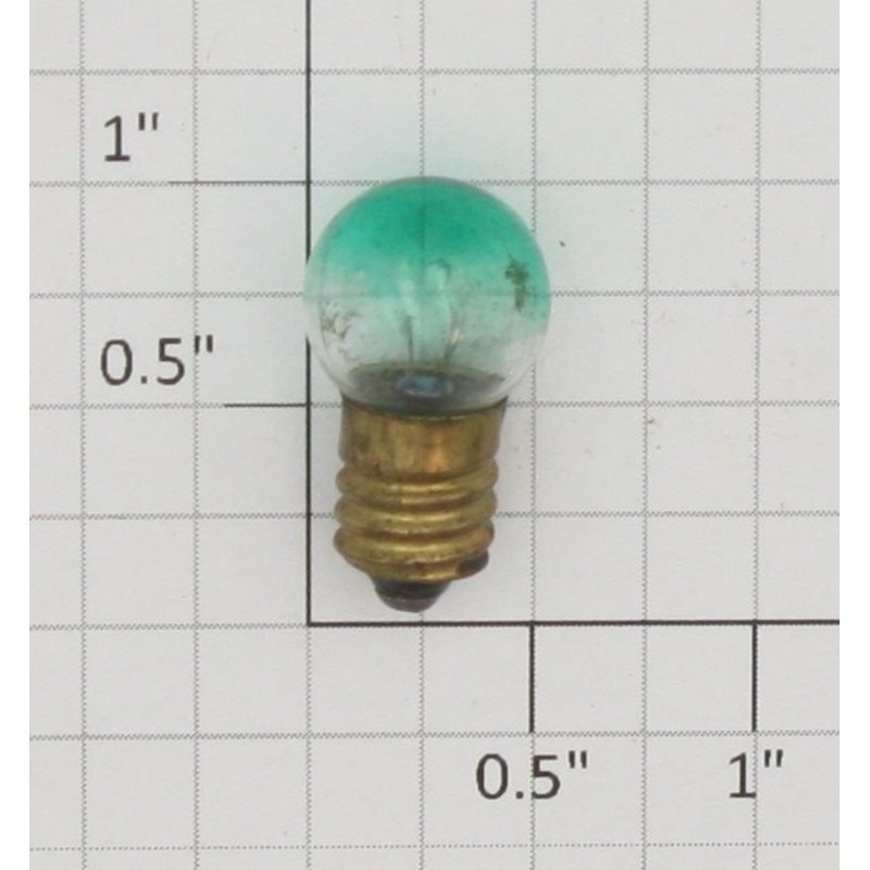 Lionel 428G 12 Volt Screw Base Green Transparent Large Globe Light Bulb