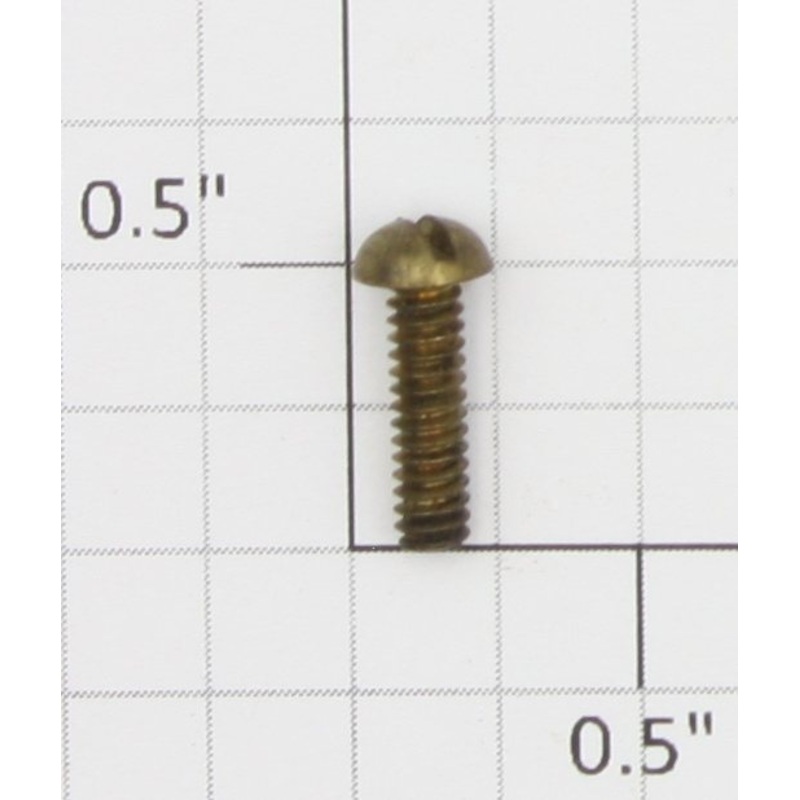 Lionel #6-32 x 1/2 Brass Slotted Round Head Machine Screw