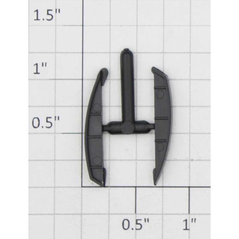 Roundhouse 2990 HO Black Plastic Brake Shoe (Set of 2)