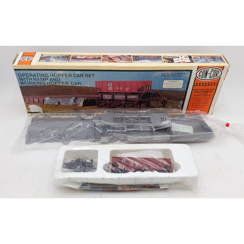 Con-Cor 6100 HO Scale Hopper Car Set w/ Ramp LN/Box