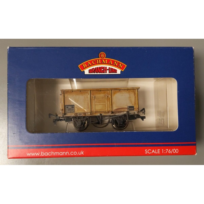 Custom Weathered Bachmann 37-225F OO British Rail 16T Steel Mineral Wagon#229637 EX/Box