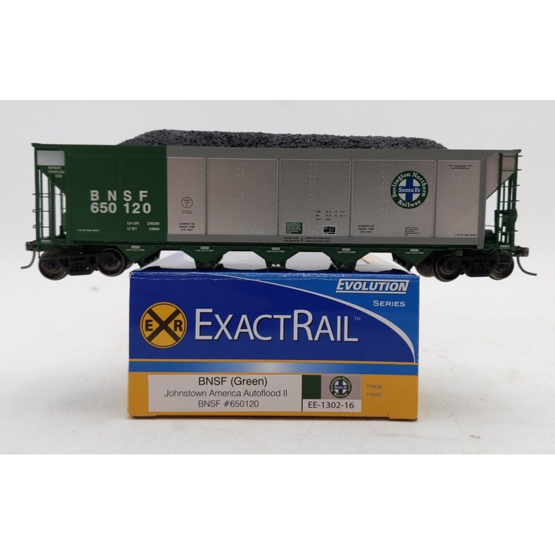 ExactRail EE-1302-16 HO Scale BNSF Autoflood II Hopper Car #650120 LN/Box