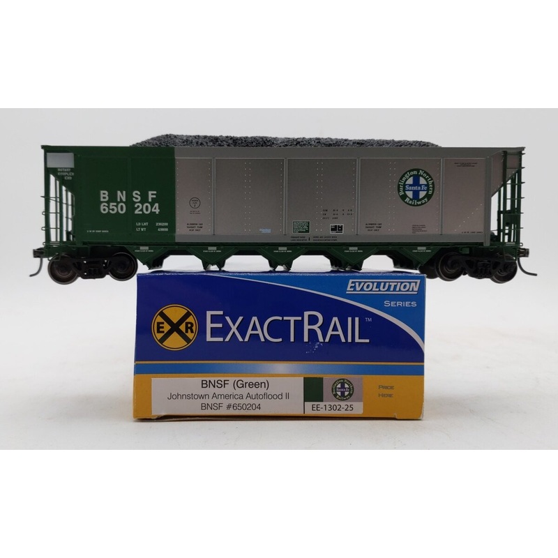 ExactRail EE-1302-25 HO Scale BNSF Autoflood II Hopper Car #650204 LN/Box
