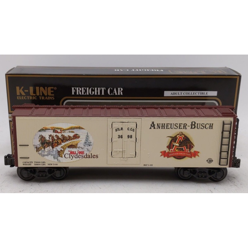 K-Line K642-5609 O Gauge Anheuser-Busch Clydesdale Reefer Car #3698 EX/Box