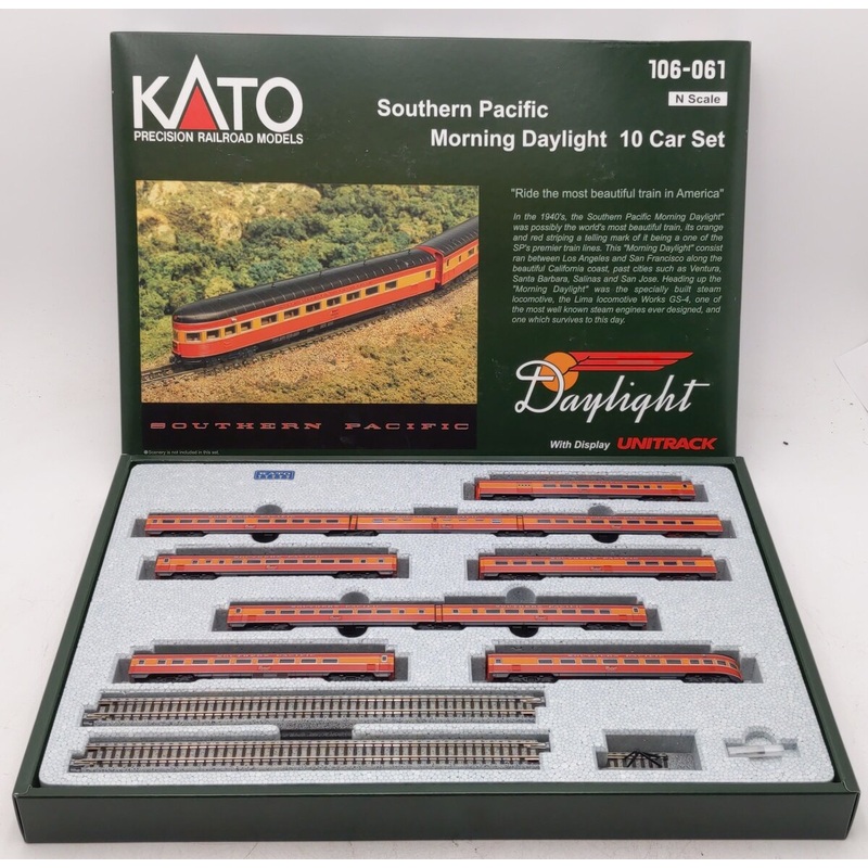 Kato 106-061 N Southern Pacific Morning Daylight 10-Car Passenger Set LN/Box