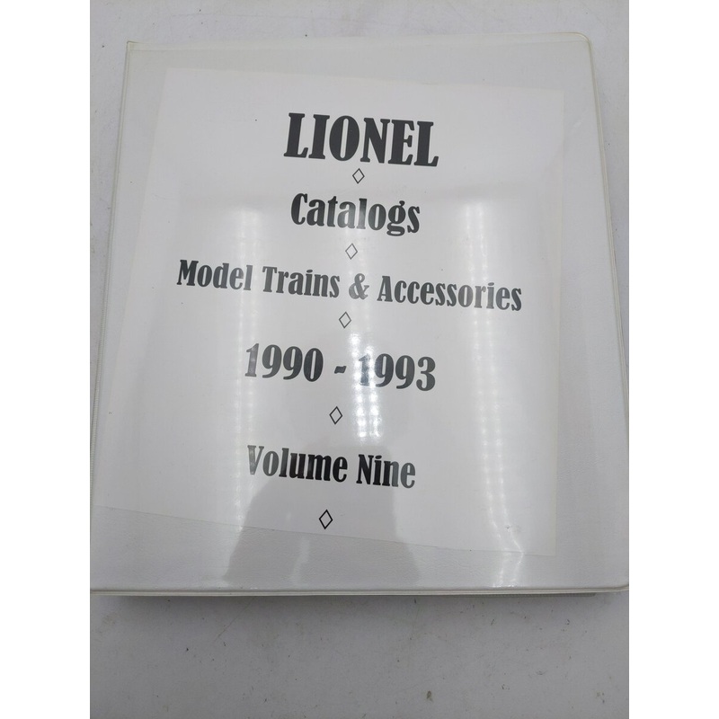 Lionel O 1990-1993 Model Trains & Accessories Catalogs [15] EX