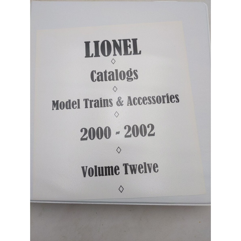 Lionel Vintage O 2000-2002 Model Trains & Accessories Catalogs [7] EX