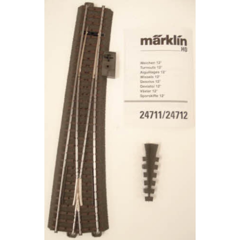 Marklin 24711 HO Left Hand Wide Radius C 2-Way Switch Turnout LN/Box