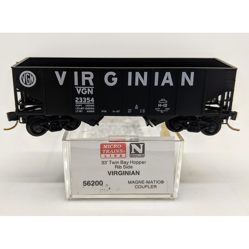 Micro-Trains 05600200 N Virginian 33′ Twin Bay Rib Side Hopper #23354 NIB