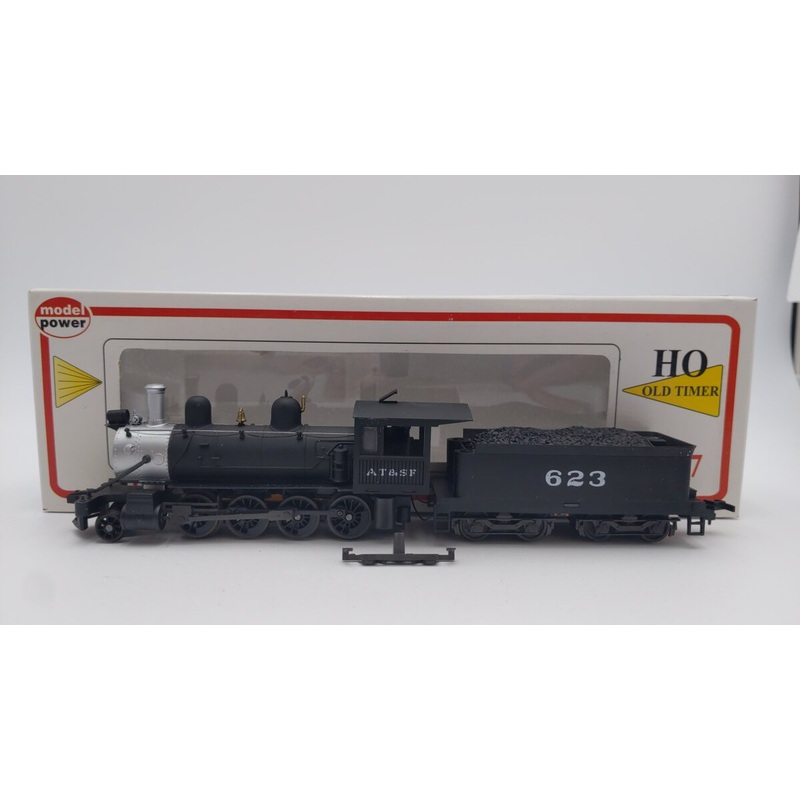 Model Power 6556 HO Scale ATSF 2-8-0 Steam Engine #623 EX/Box
