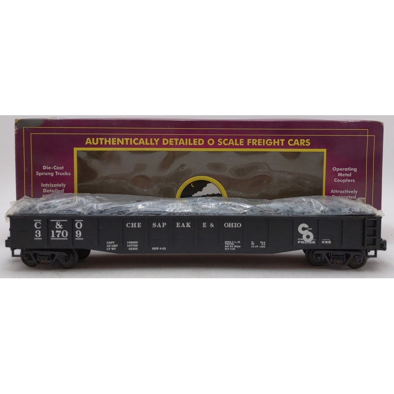 MTH 20-90015D O Gauge Chesapeake & Ohio Gondola Car w/Junk Load VG/Box