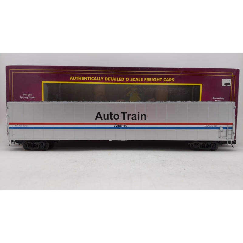 MTH 20-95272 O Amtrak 75′ AutoTrain Auto Carrier #9031 EX/Box