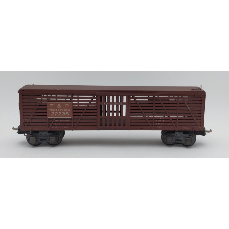 Vintage O Westbrook 22238 T&P Cattle Car – 3 Rail EX