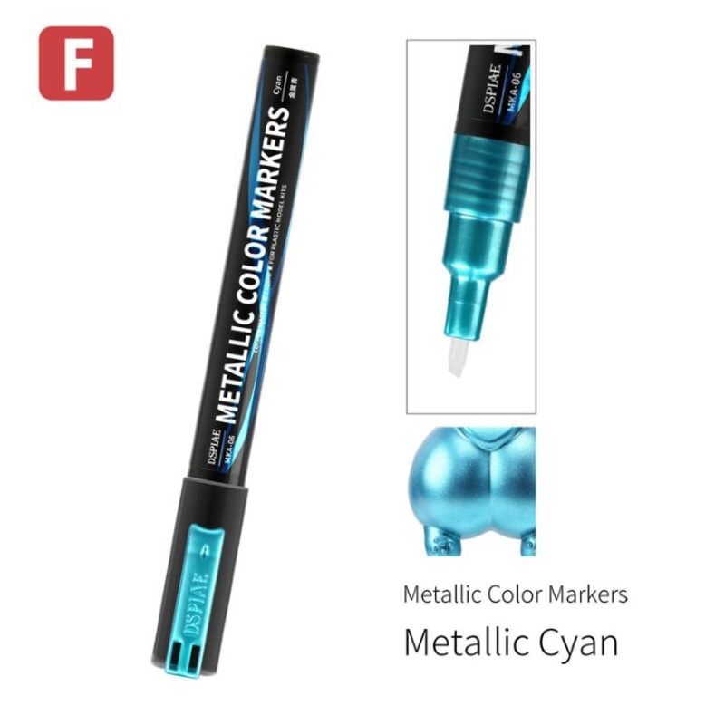 Dspiae MKA-06 Metallic Cyan Super Metallic Color Marker