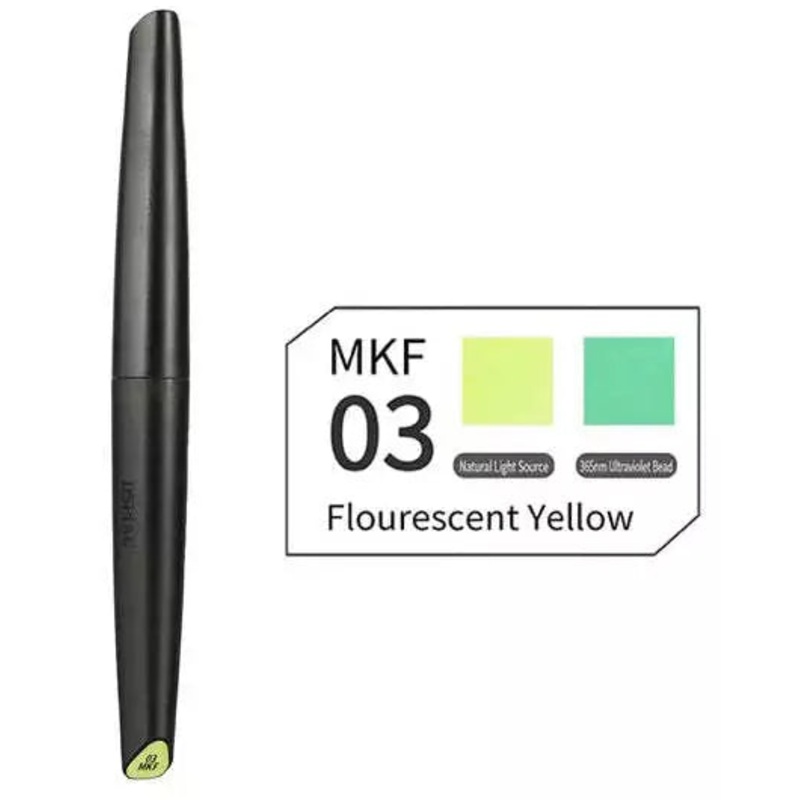Dspiae MKF-03 Fluorescent Yellow Eco-friendly Water-based Soft Head Marker