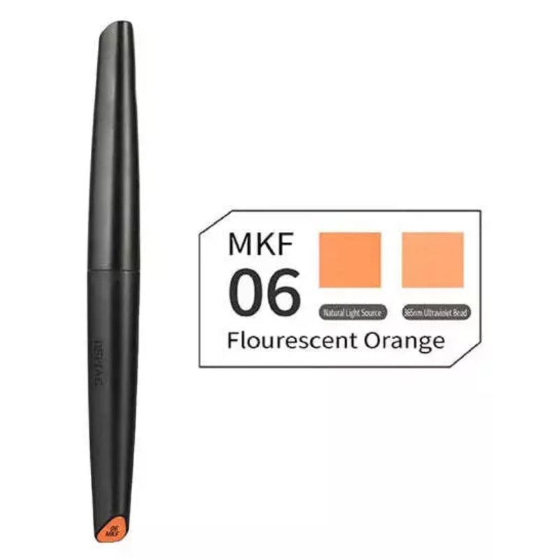 Dspiae MKF-06 Fluorescent Orange Eco-friendly Water-based Soft Head Marker