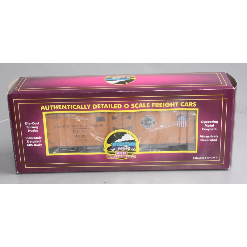 MTH 20-3228D Pacific Fruit Express 40′ Steel Side Reefer Car #46708 LN/Box