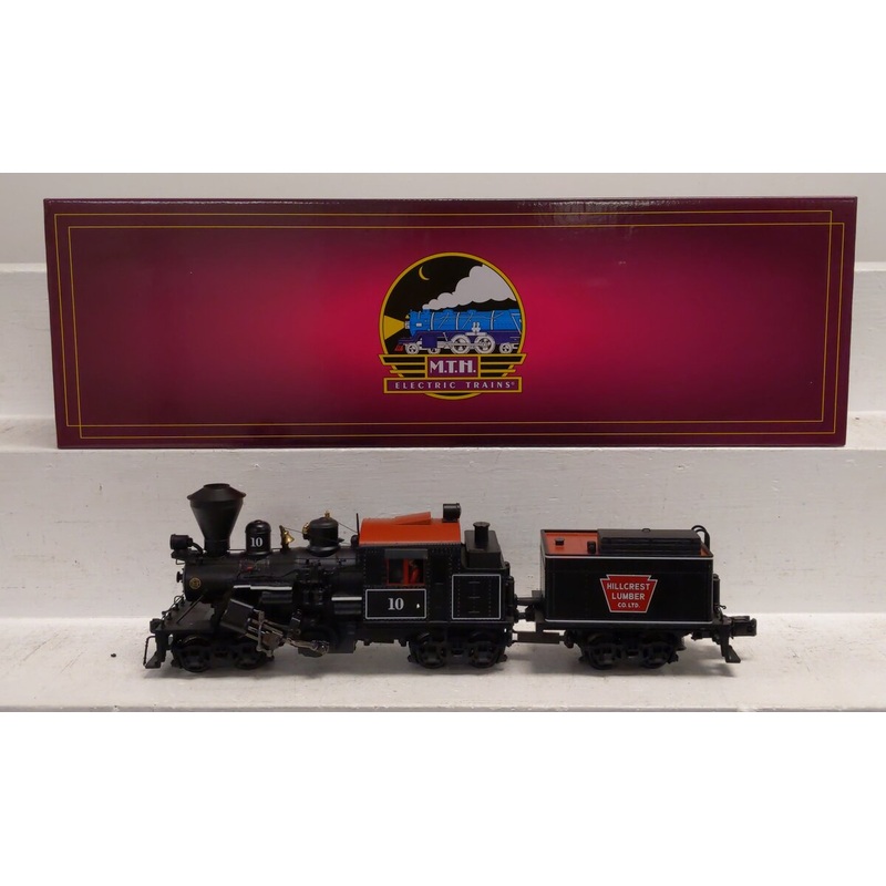 MTH 20-3443-1 O Scale Hillcrest Lumber Climax Steam Engine w/PS3 #10 LN/Box