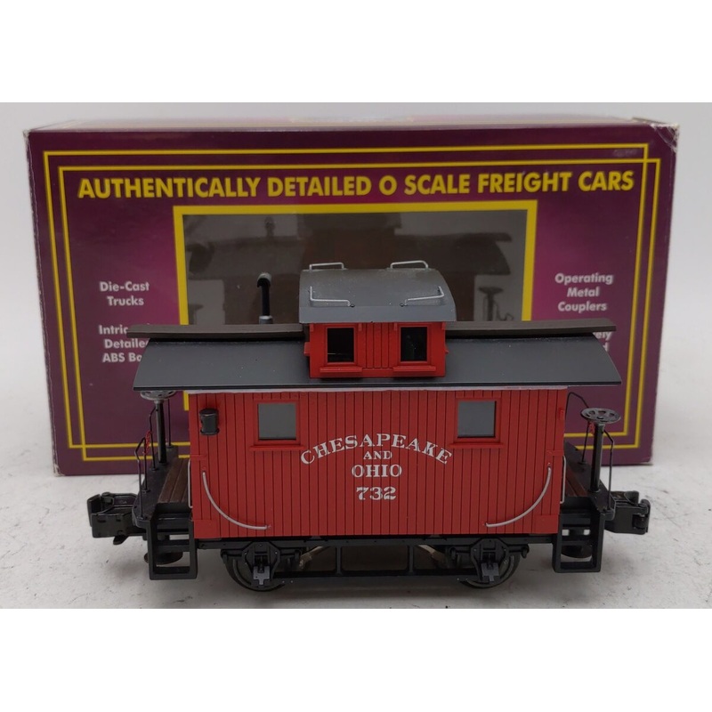 MTH 20-91452 O Gauge Chesapeake & Ohio Bobber Caboose #732 EX/Box