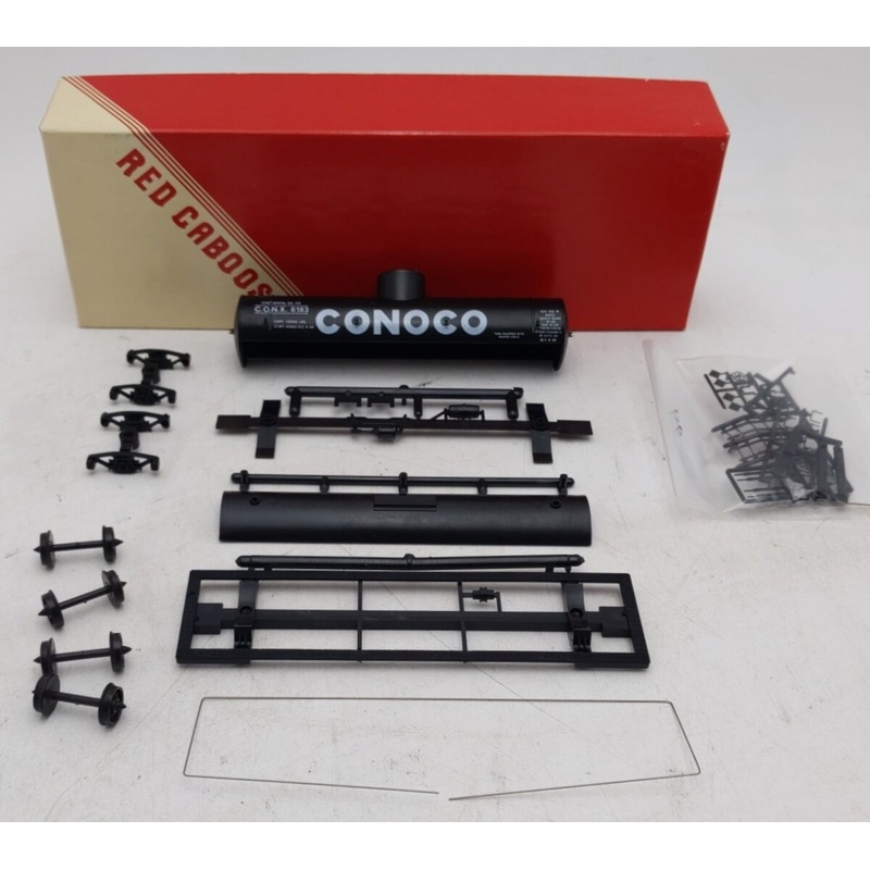 Red Caboose HO RC-3005-4 CONX Conoco Type 103W 10K Gal Tank Car Kit #6183 EX/Box