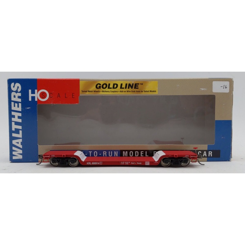 Walthers 932-7883 HO Scale KRL 4-Axle 90 Ton GSC Depressed Center Flat Car EX/Box
