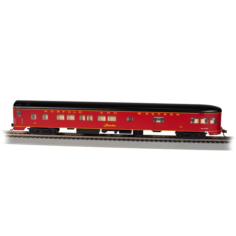 Bachmann 14314 HO Norfolk & Western 85′ Smooth-Side Observation Car #582