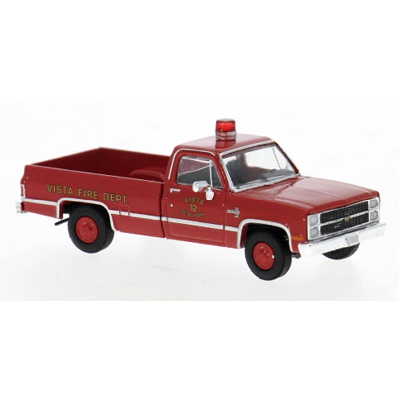 Brekina Automodelle 19659 HO NY Vista Fire Dept 1982 Chevy C-10 Pickup Truck