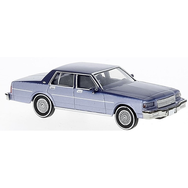 Brekina Automodelle 19707 HO Assembled 2-Tone Blue 1987 Chevrolet Caprice Sedan