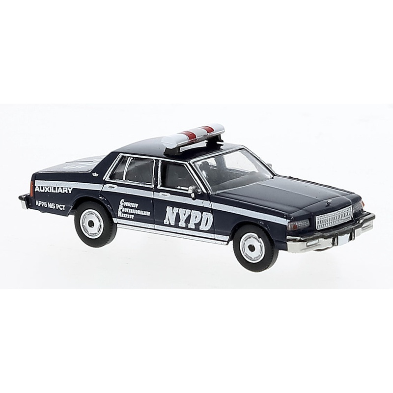 Brekina Automodelle 19709 HO NYPD Auxiliary 1987 Chevrolet Caprice Sedan