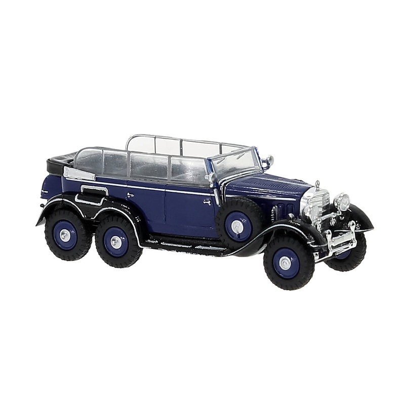 Brekina Automodelle 21077 HO Assembled Blue, Black Mercedes-Benz G4 Convertible