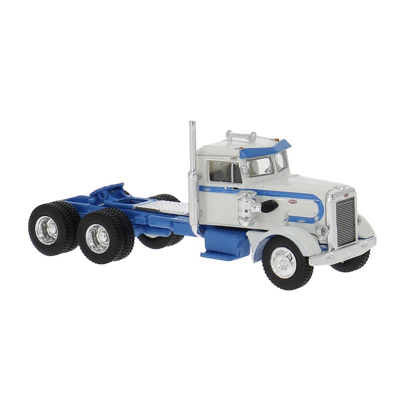 Brekina Automodelle 85761 HO White/Blue 1955 Peterbilt 281 Semi Tractor Only