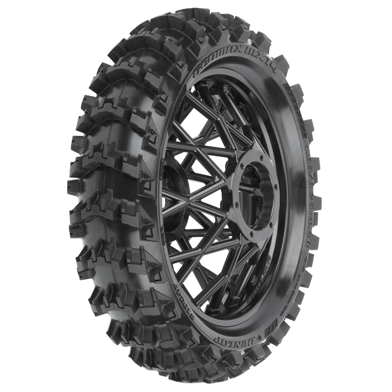 Pro-Line Racing 1024710 1:4 MX Dunlop Geomax MX14 V2 Bead CR4 Rear Tire