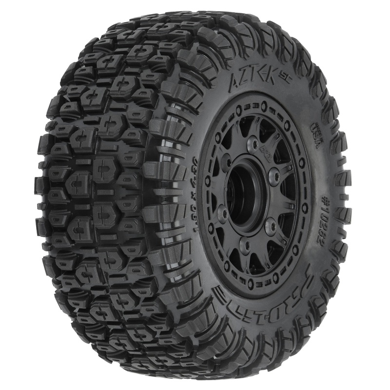 Pro-Line Racing 1026210 1:10 Aztek M2 F/R 2.2/3.0 SC MTD Black Raid Wheels