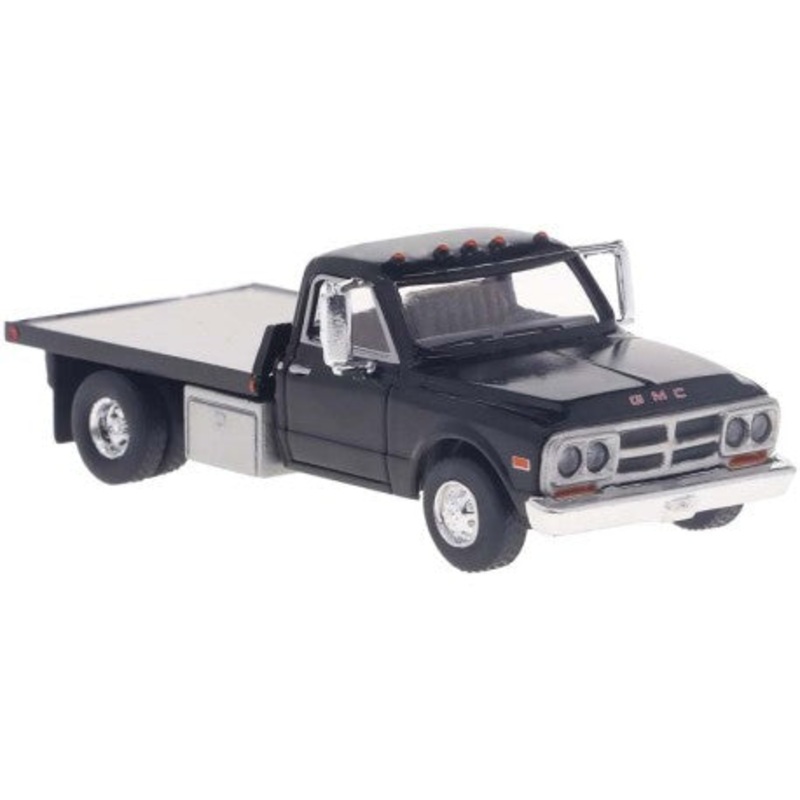 Brekina Automodelle 19669 HO Black 1981 GMC Sierra Grande Flatbed Truck