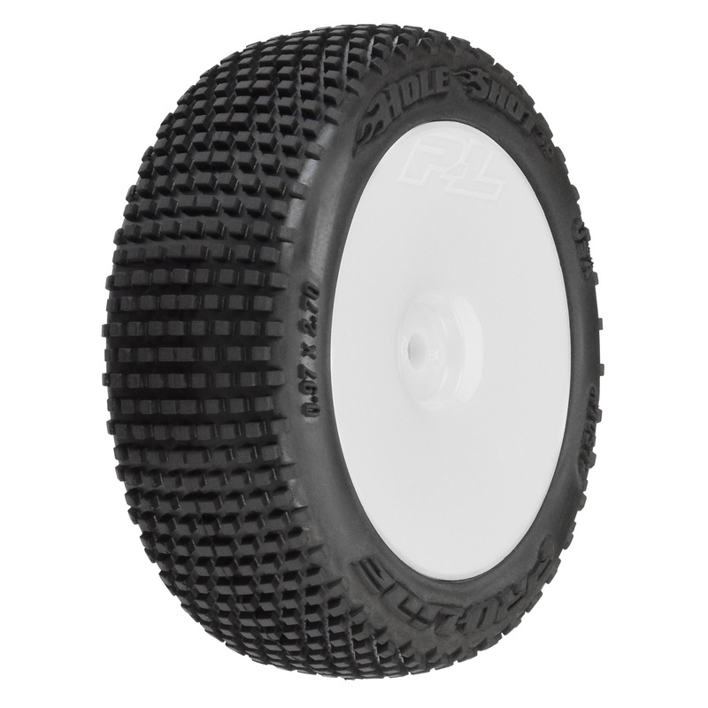 Pro-Line Racing 1031713 1:14 Hole Shot 3.0 F/R Tire MTD 12mm White Velocity