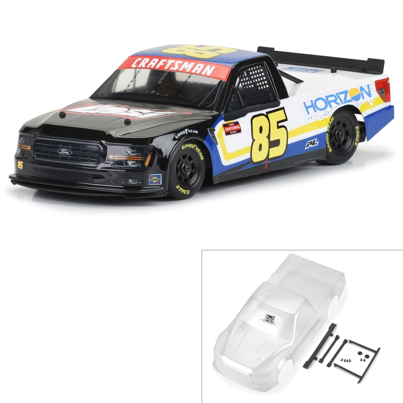 Pro-Line Racing 365400 1:12 Losi NASCAR Pre-Cut 2024 Ford F-150 Truck Clear Body