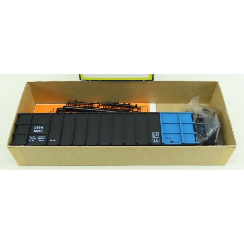 Roundhouse 7844 HO Scale Blue D&RGW Thrall Coal-Gondola #13347 Kit