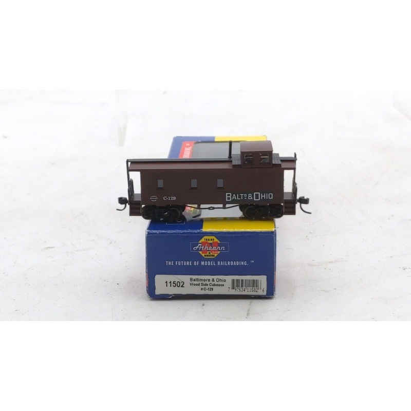 Athearn 11502 N Scale Baltimore & Ohio Wood Side Caboose #C-129 NIB